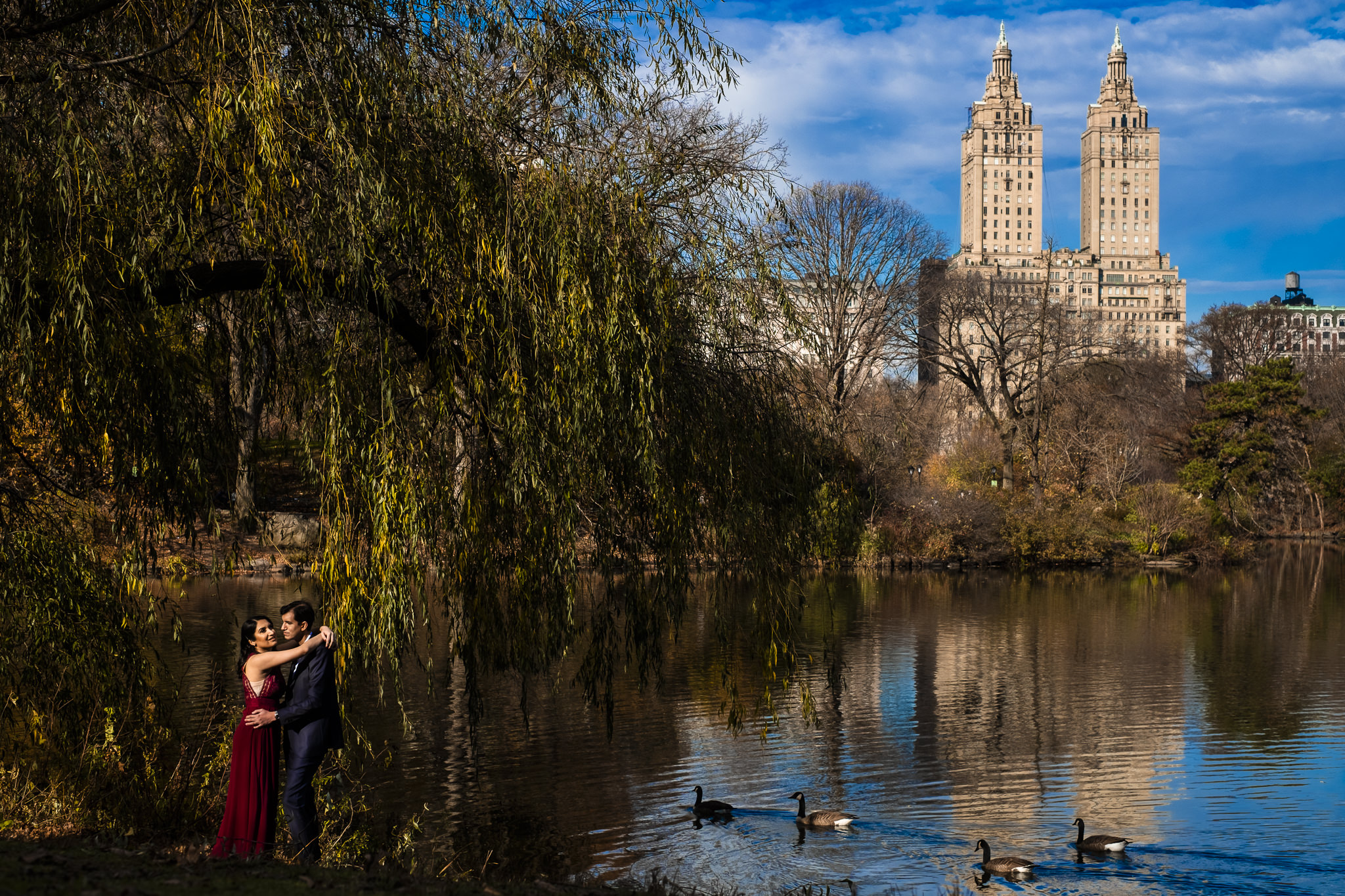 Central Park Fall Engagement Shoot at Bethesda Fountain and Terrace