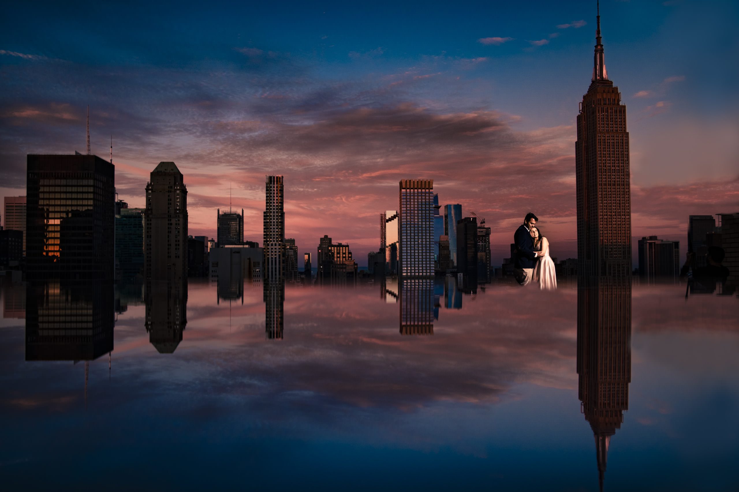 Manhattan Skyline Engagement photoshoot