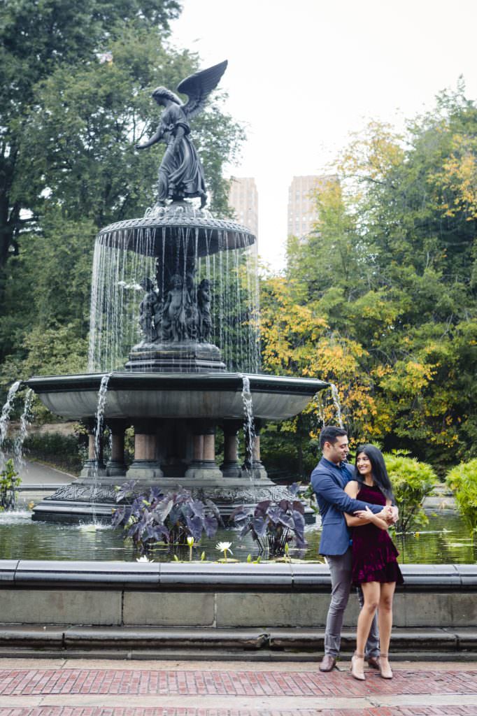 Bethesda fountain engagement photos central park