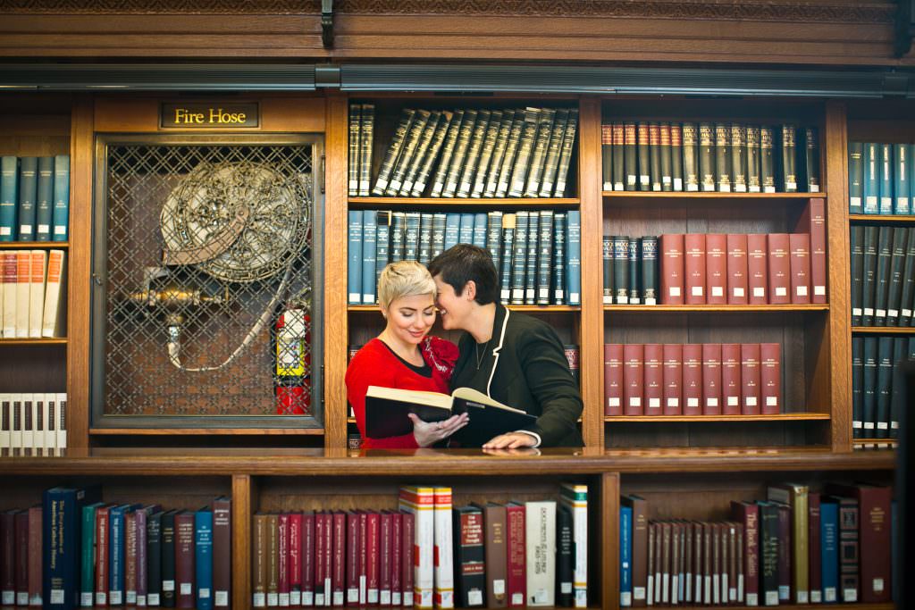 New York Public Library engagement photos
